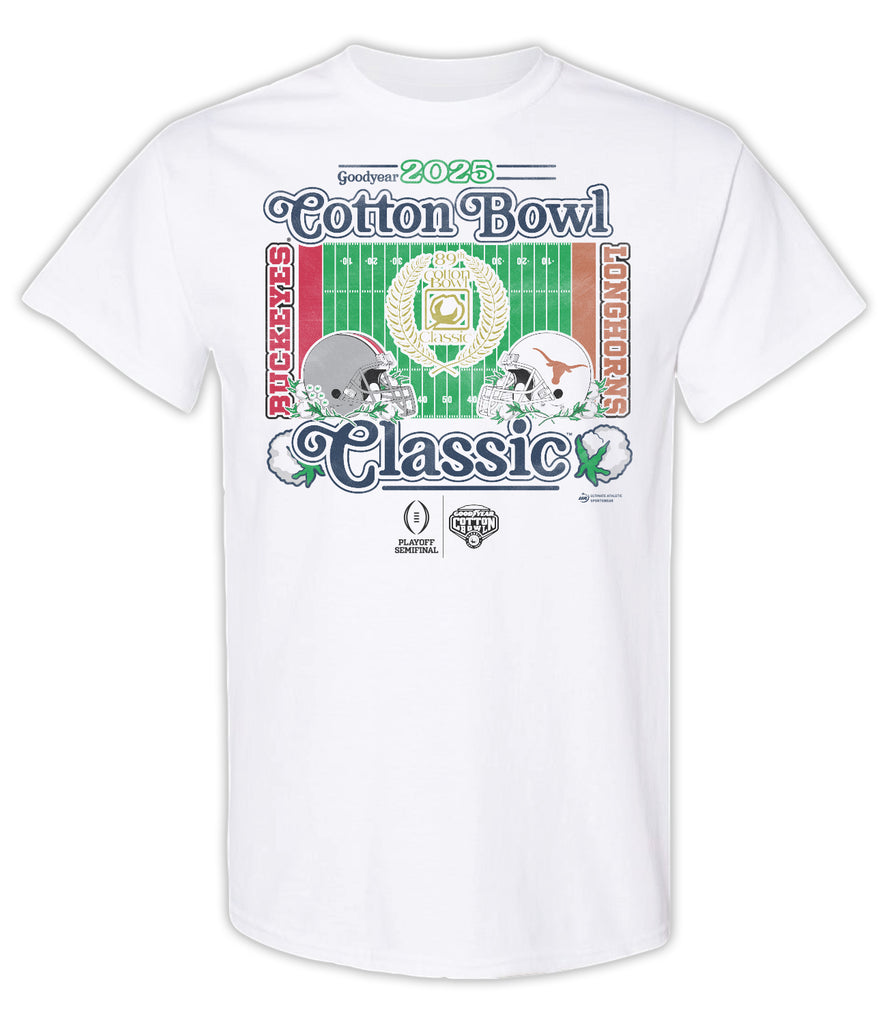 2025 Cotton Bowl 2-Team Retro White SST