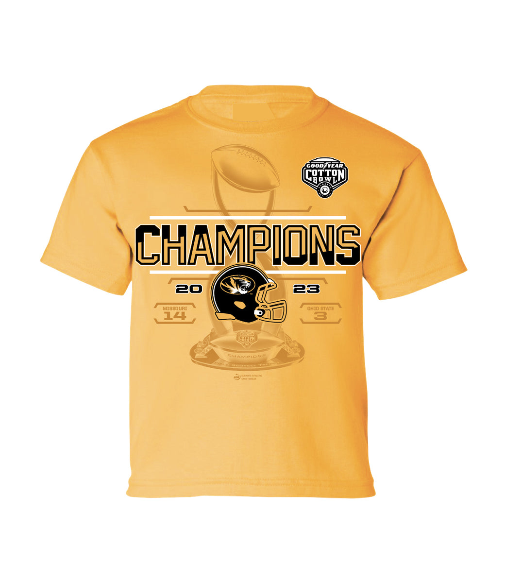 2023 Cotton Bowl CHAMPIONS SCORE Gold YOUTH SST – Cotton Bowl Merchandise